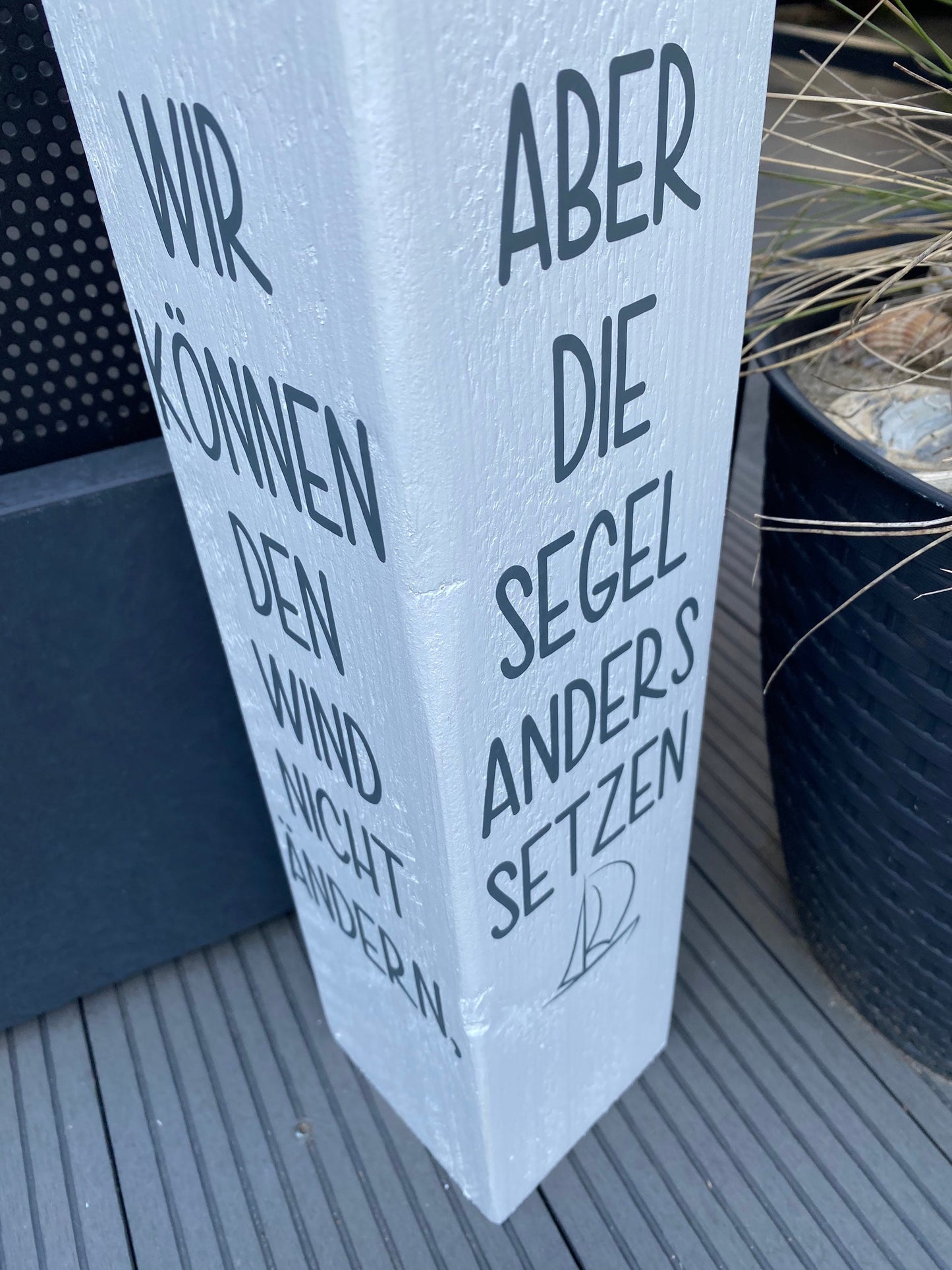 Maritimer Poller Dekoration Wind Segel Garten Manapal maritime Deko