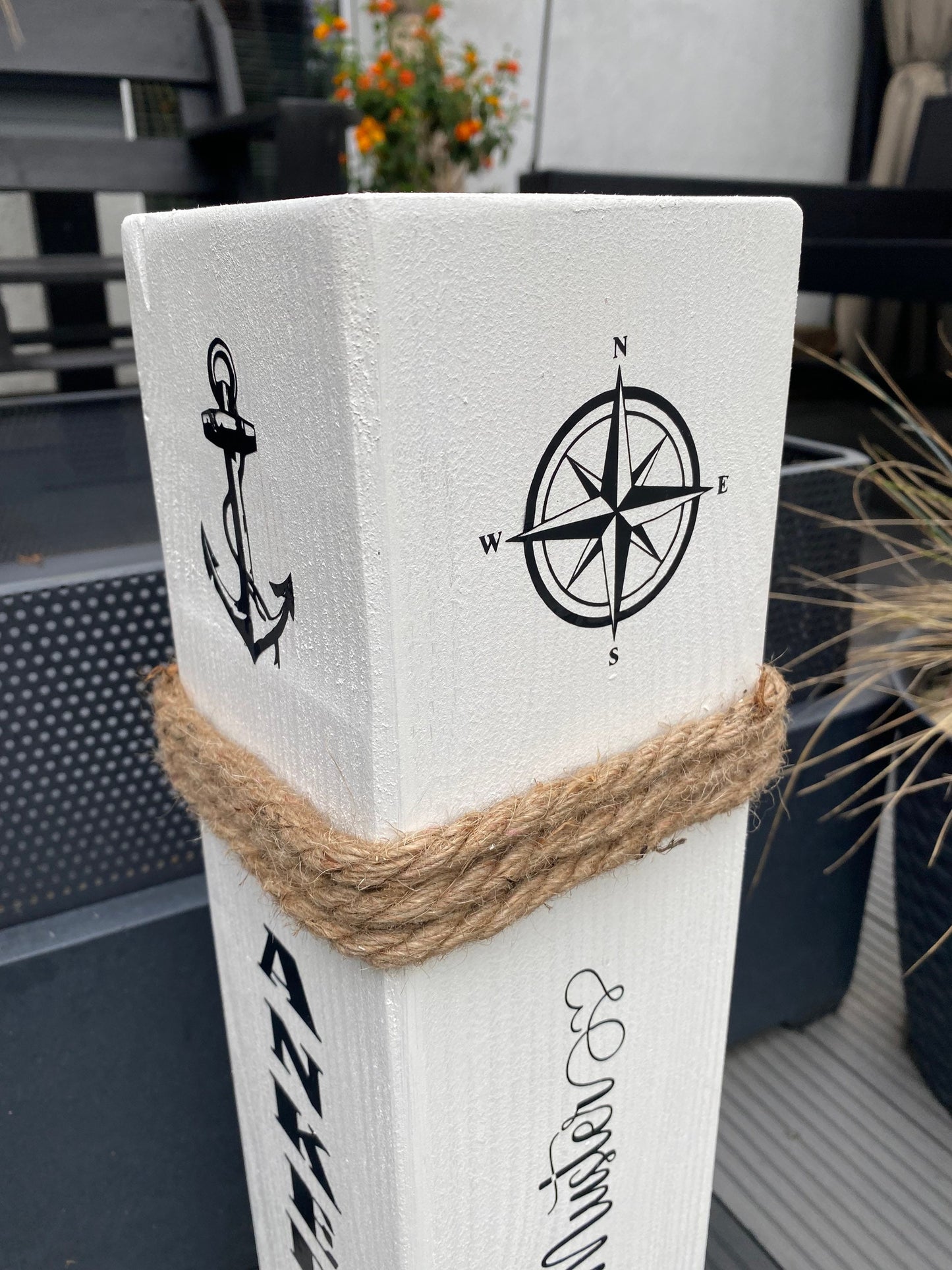 Anchorage Home Port Family name personalized Color choice possible Name Bollard maritime decoration Gifts