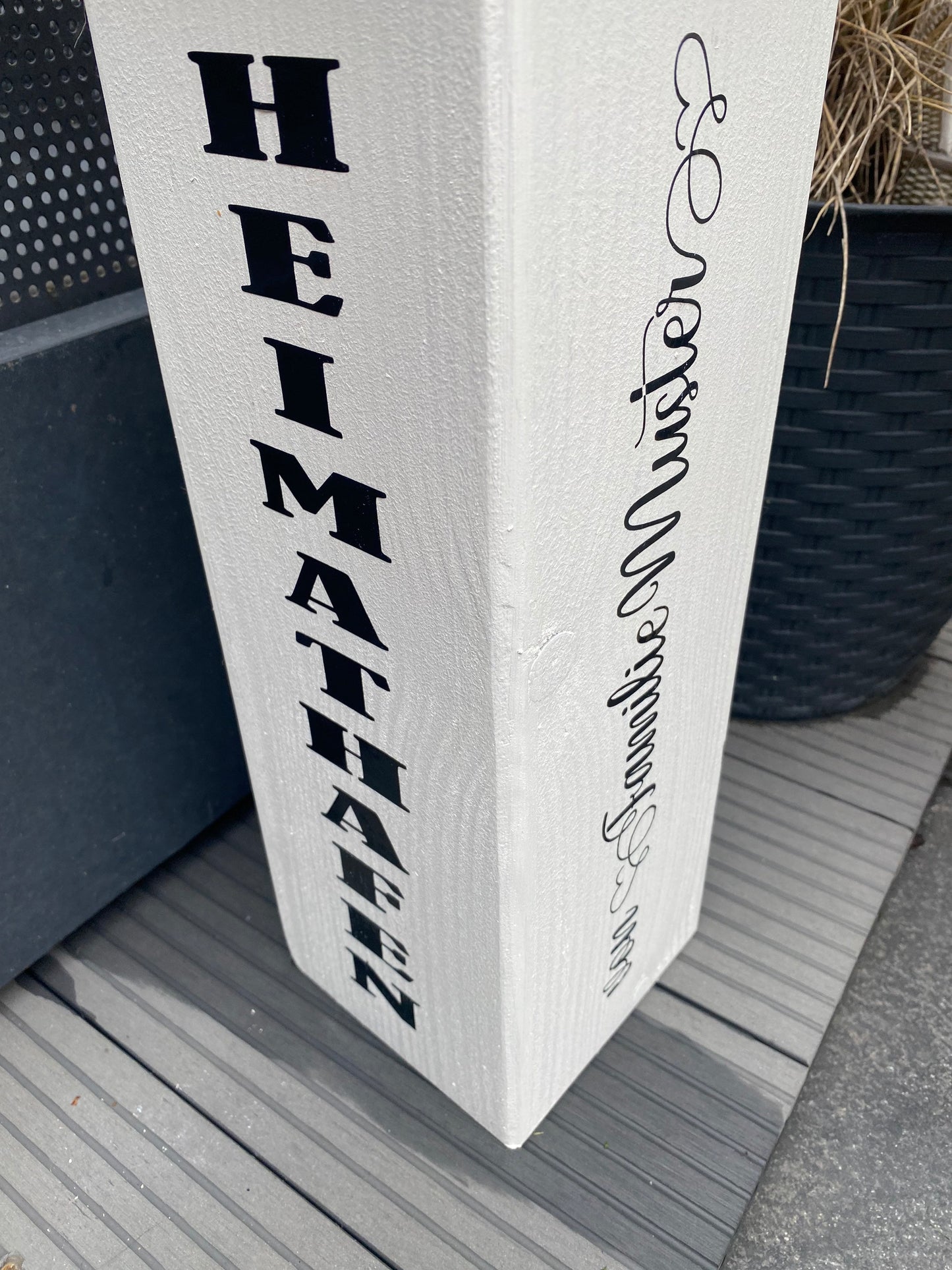 Personalized bollard with your name or desired text, different heights, individual home port favorite island coordinates wedding