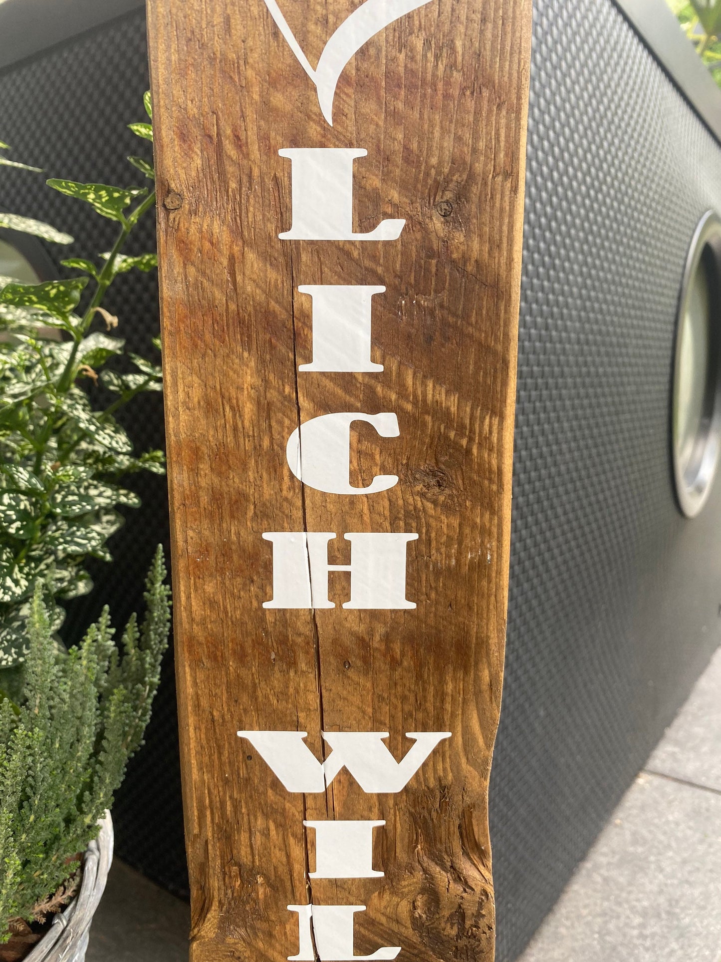 Herzlich Willkommen Ankerplatz Heimathafen Poller Dekoration Garten Manapal maritime Deko