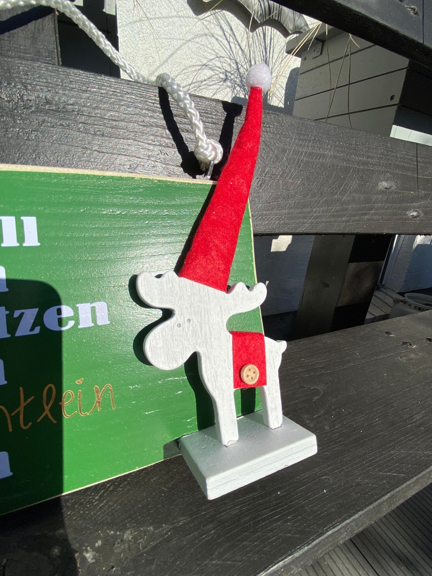 Weihnachtsdeko Holzschild Wandschild Schild Dekoschild Advent Tanne grün Xmas Christmas Manapal