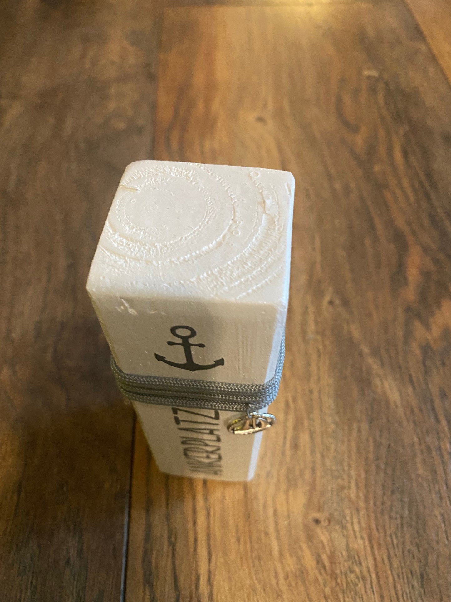 Mini Nautical Wooden Post | Small Coastal Decor 15 cm | Personalized Housewarming Gift, Wedding Decoration, Handmade Maritime Column