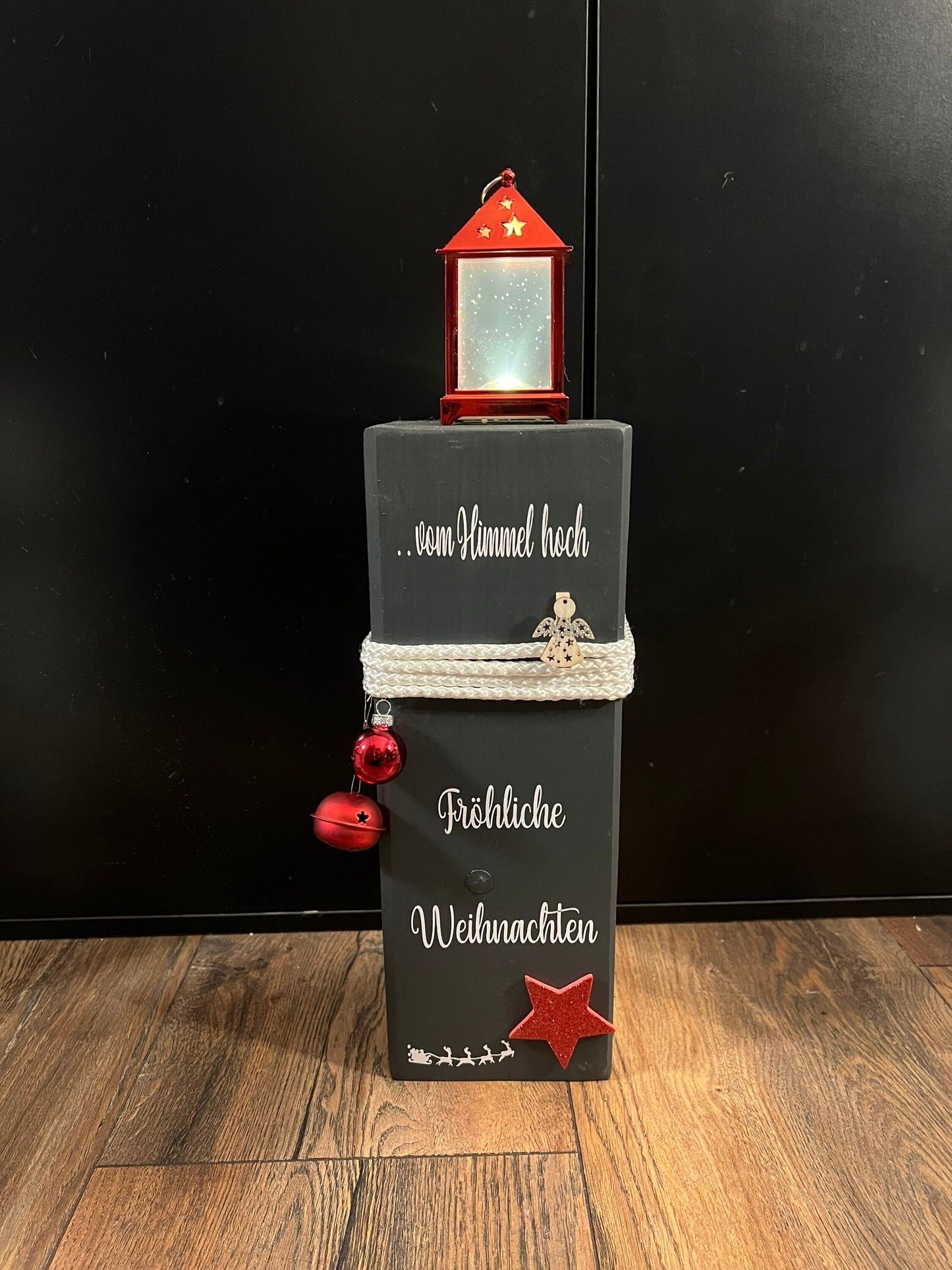 Weihnachtsdeko Poller Christkind Säule Engel Weihnachten Kerzen Advent xmas Balken Christmas Kanthölzer Manapal maritime Deko Adventslicht