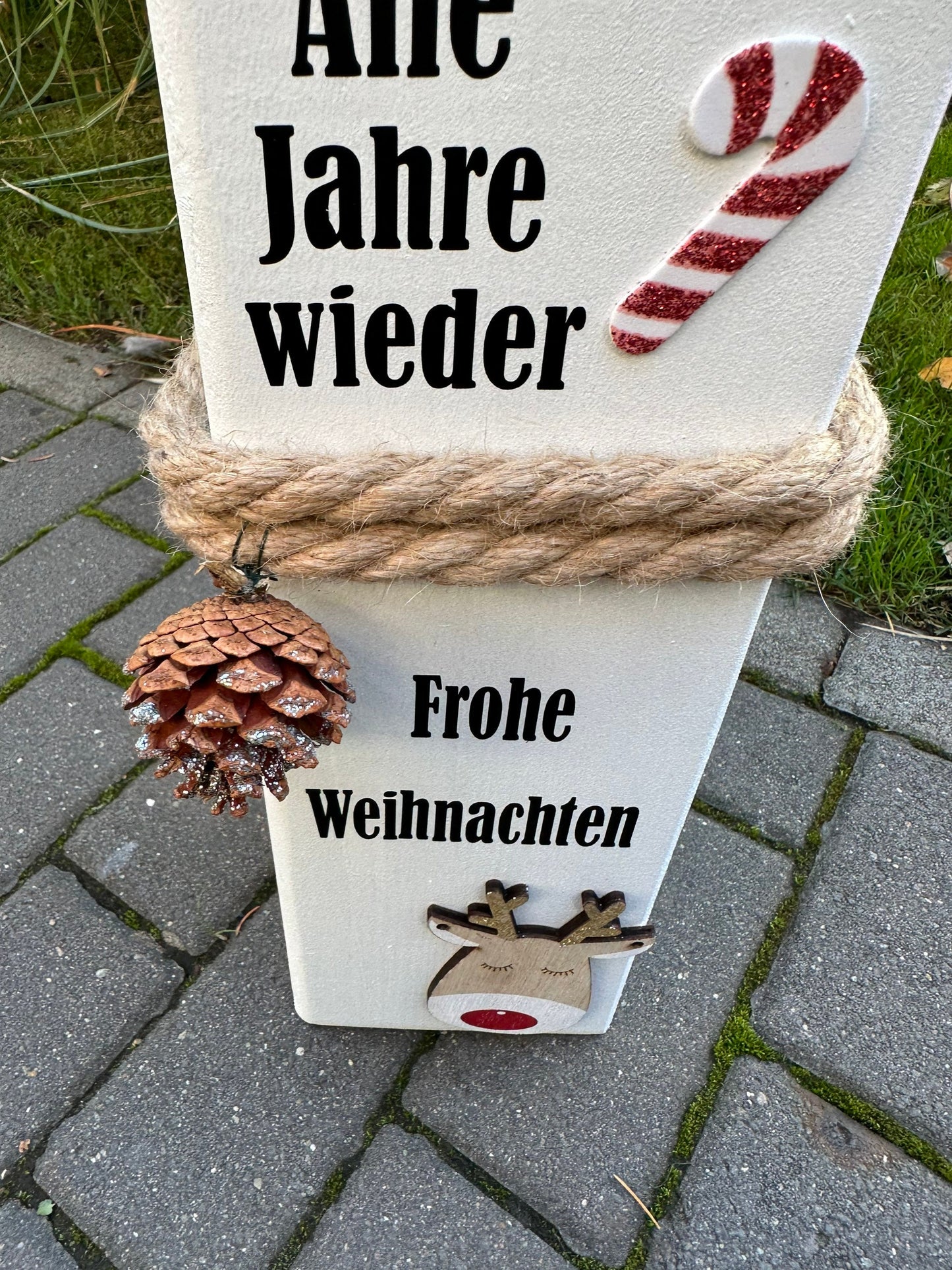 Weihnachtsdeko Poller Christkind Säule Engel Weihnachten Kerzen Advent xmas Balken Christmas Kanthölzer Manapal maritime Deko Adventslicht
