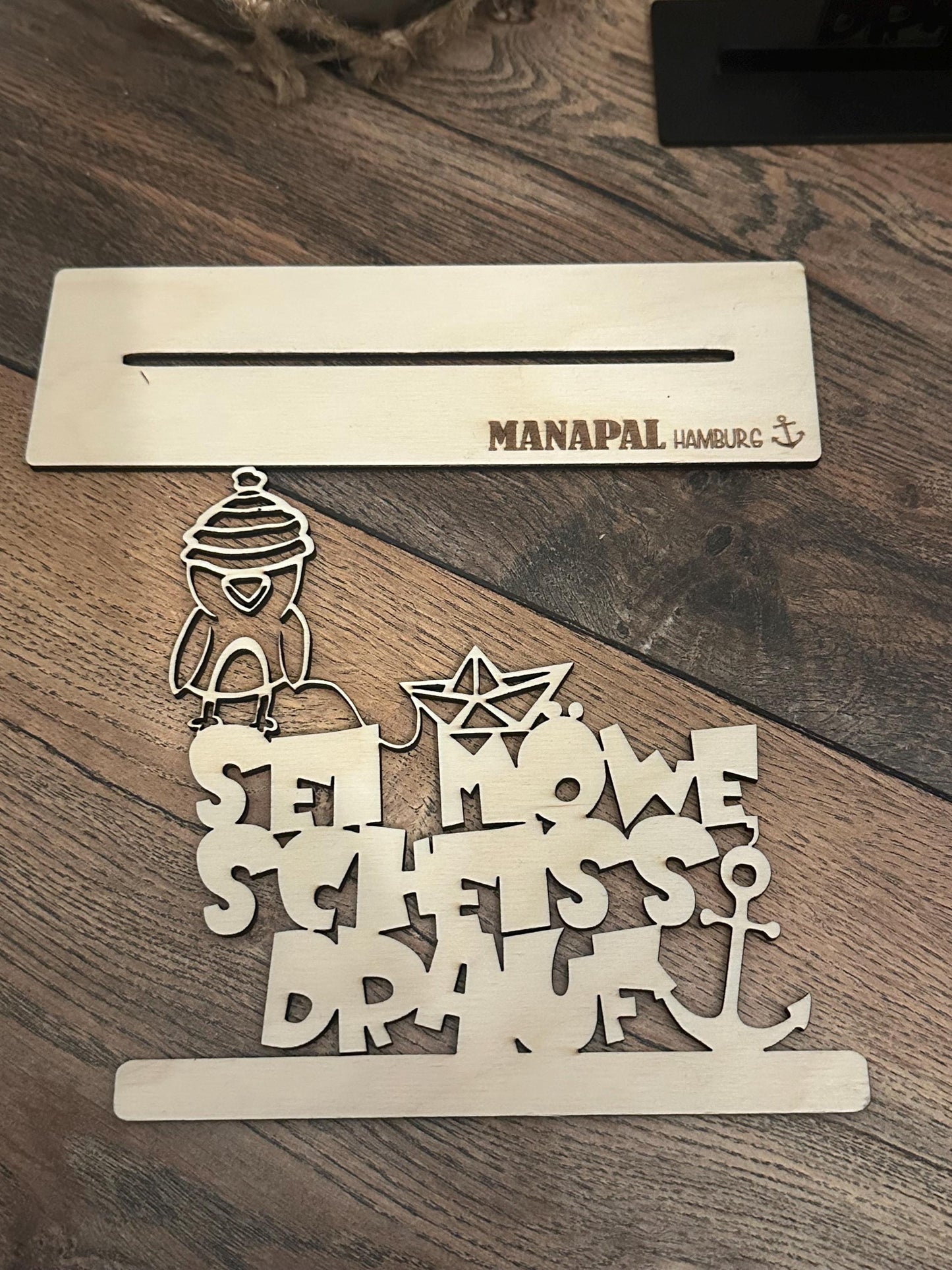 Sei Möwe Tischdeko Ostsee Nordsee Geschenk für Küstenkinder Meerliebe maritime Deko zum Stellen Manapal Schriftzug 3d Holz