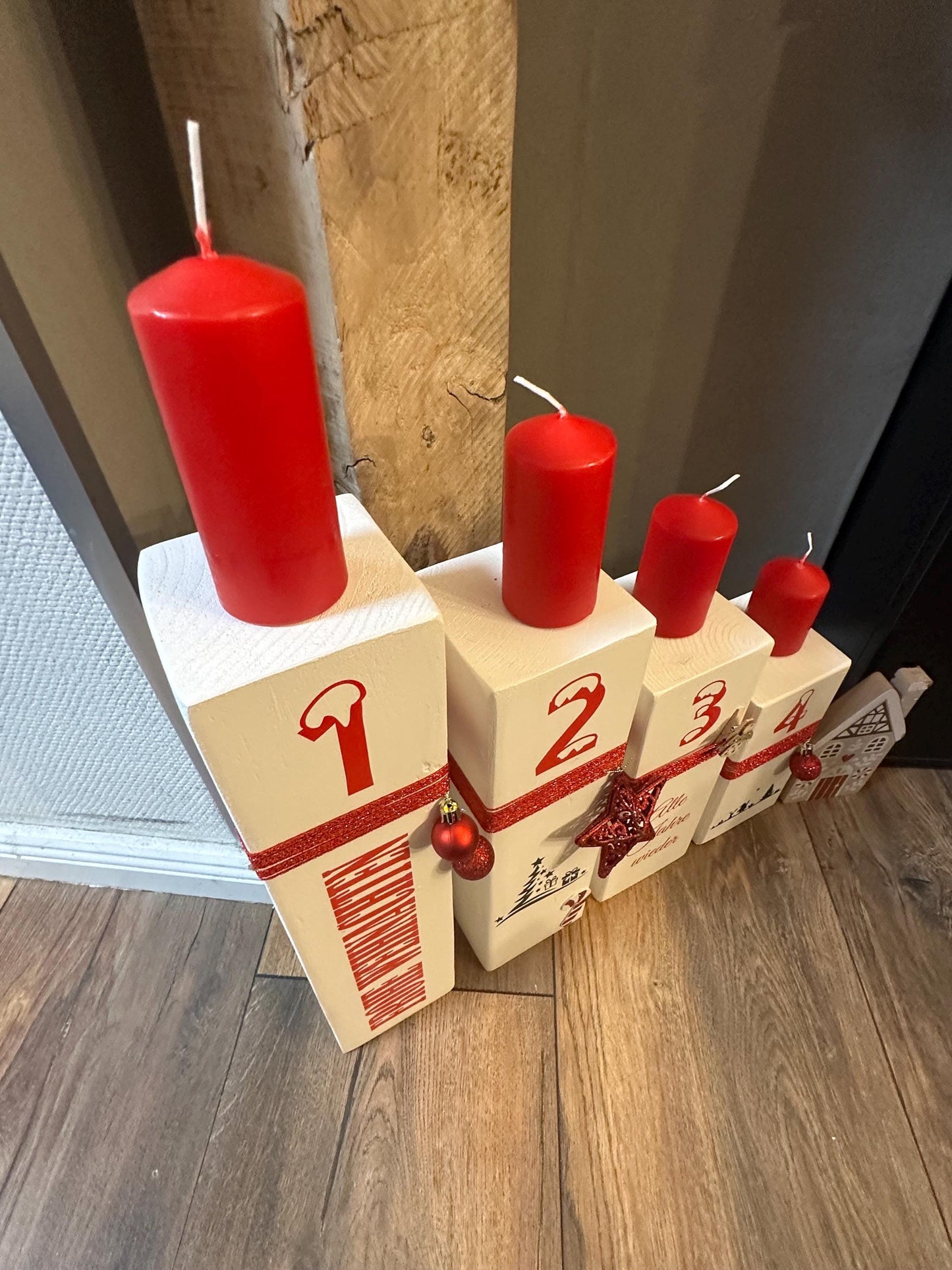 Weihnachtsdekoration Adventskranz Dekosäulen xmas Lichter Advent