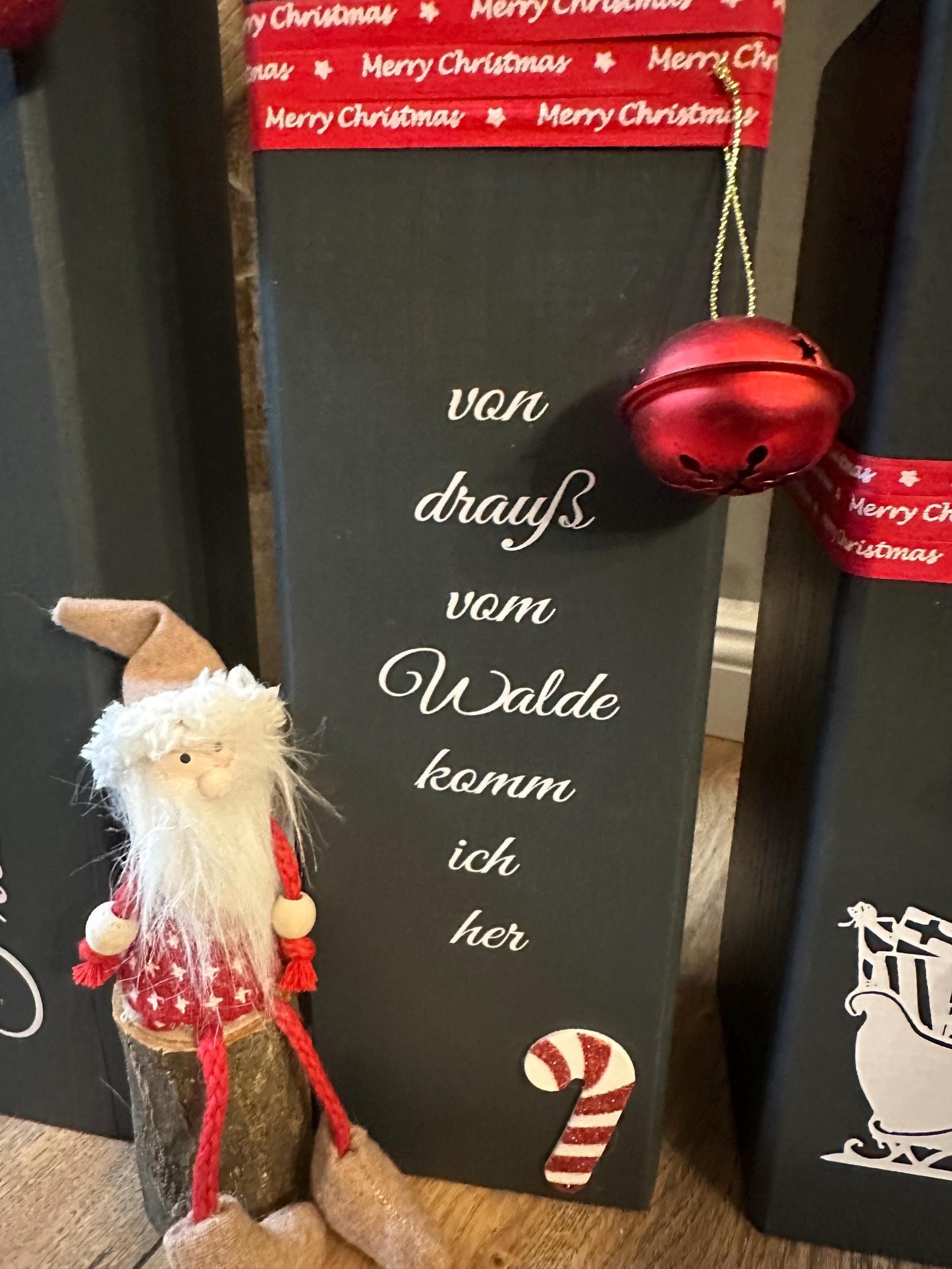 Adventskranz Weihnachtsdeko Weihnachten Kerzen Advent xmas Balken Kanthölzer Manapal maritime Deko Adventslichter Poller