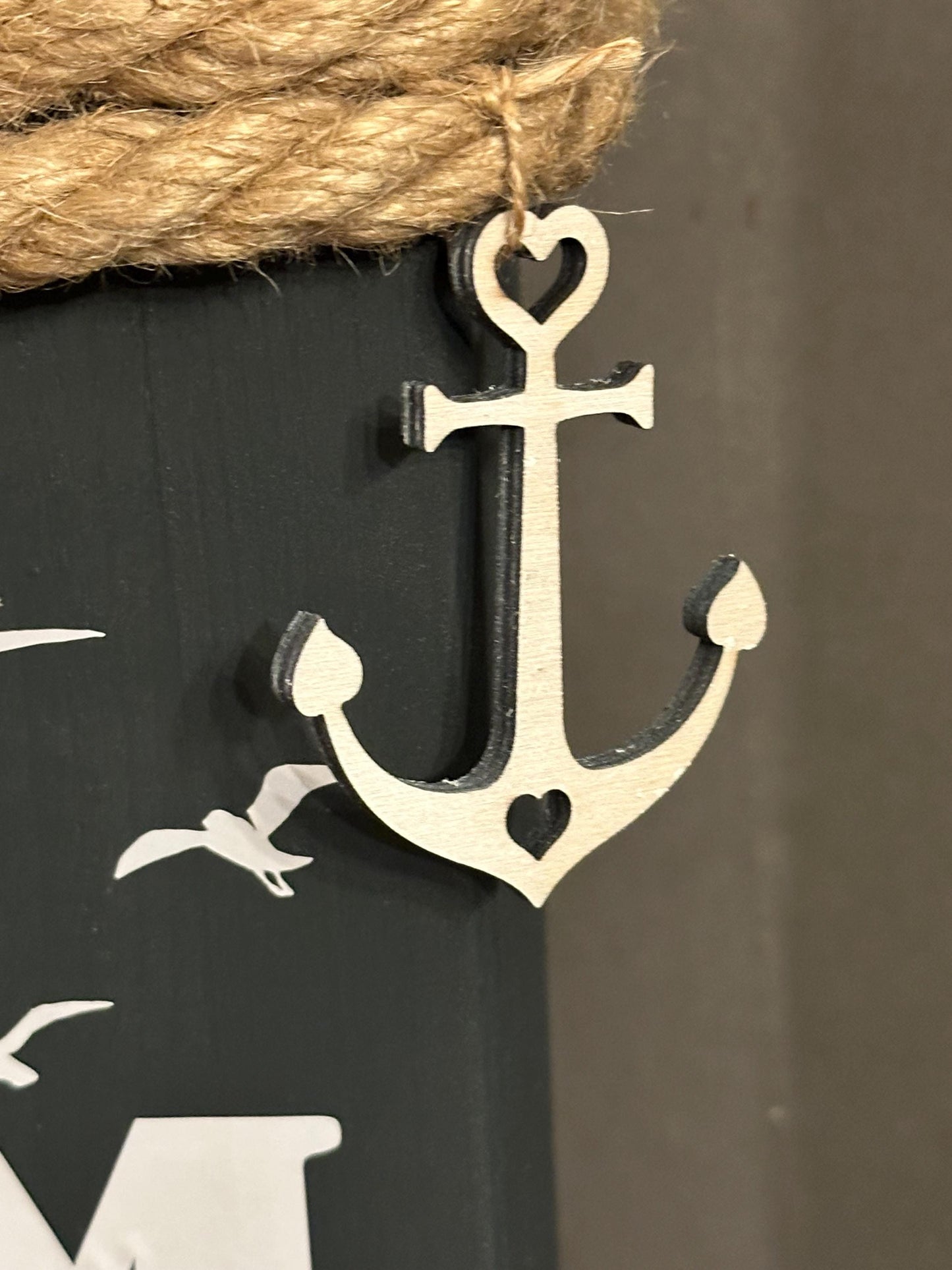 Geschenk zur Einweihung, 2er Set Dekopoller, Willkommen, Heimathafen, Moin, Anker, Hausdeko, maritime Deko, Meerliebe