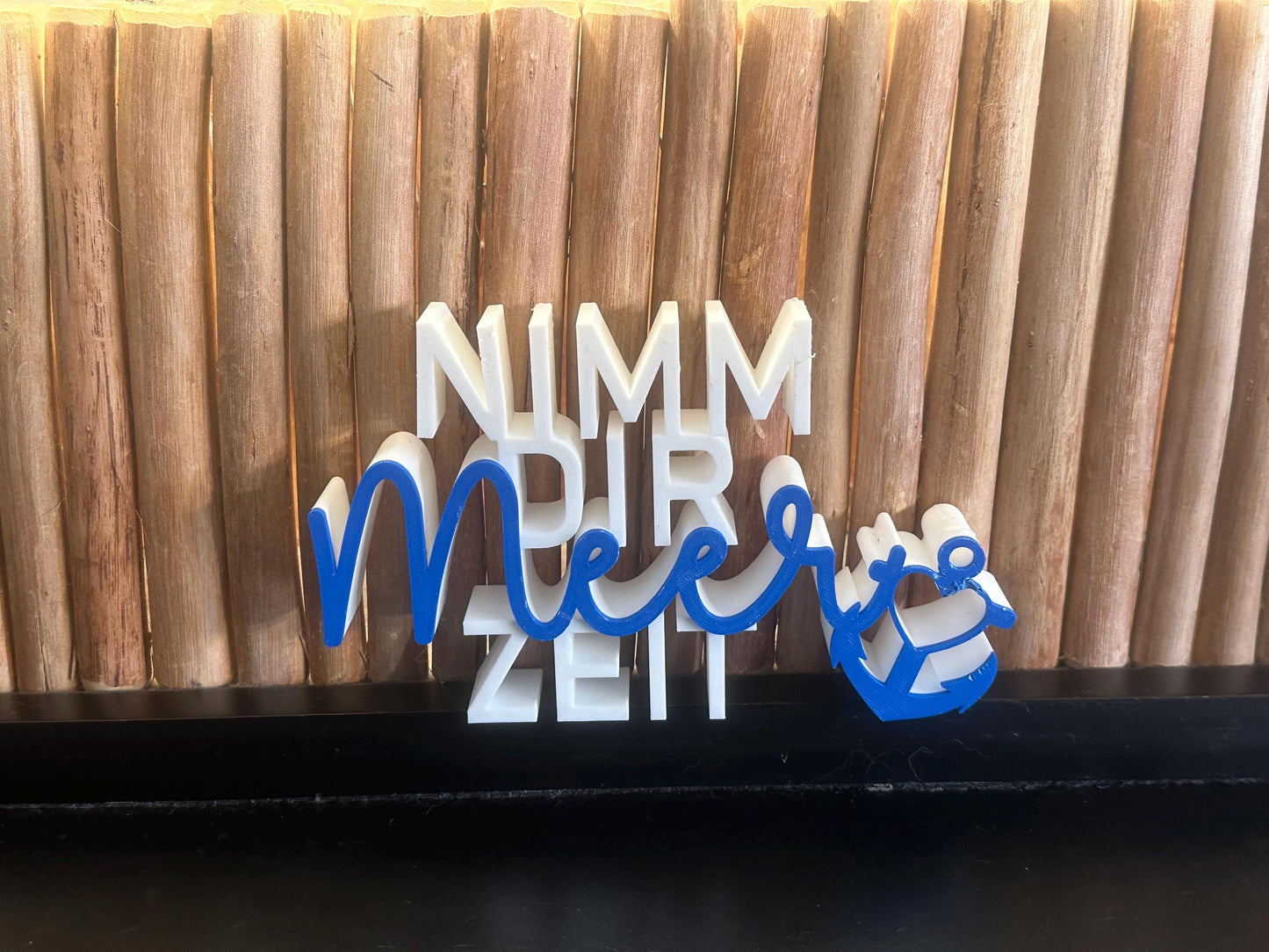 Take More Sea Time – 3D Printed Decor Sign | Coastal Table Decoration, Handmade Gift for Ocean Lovers, Nautical Style