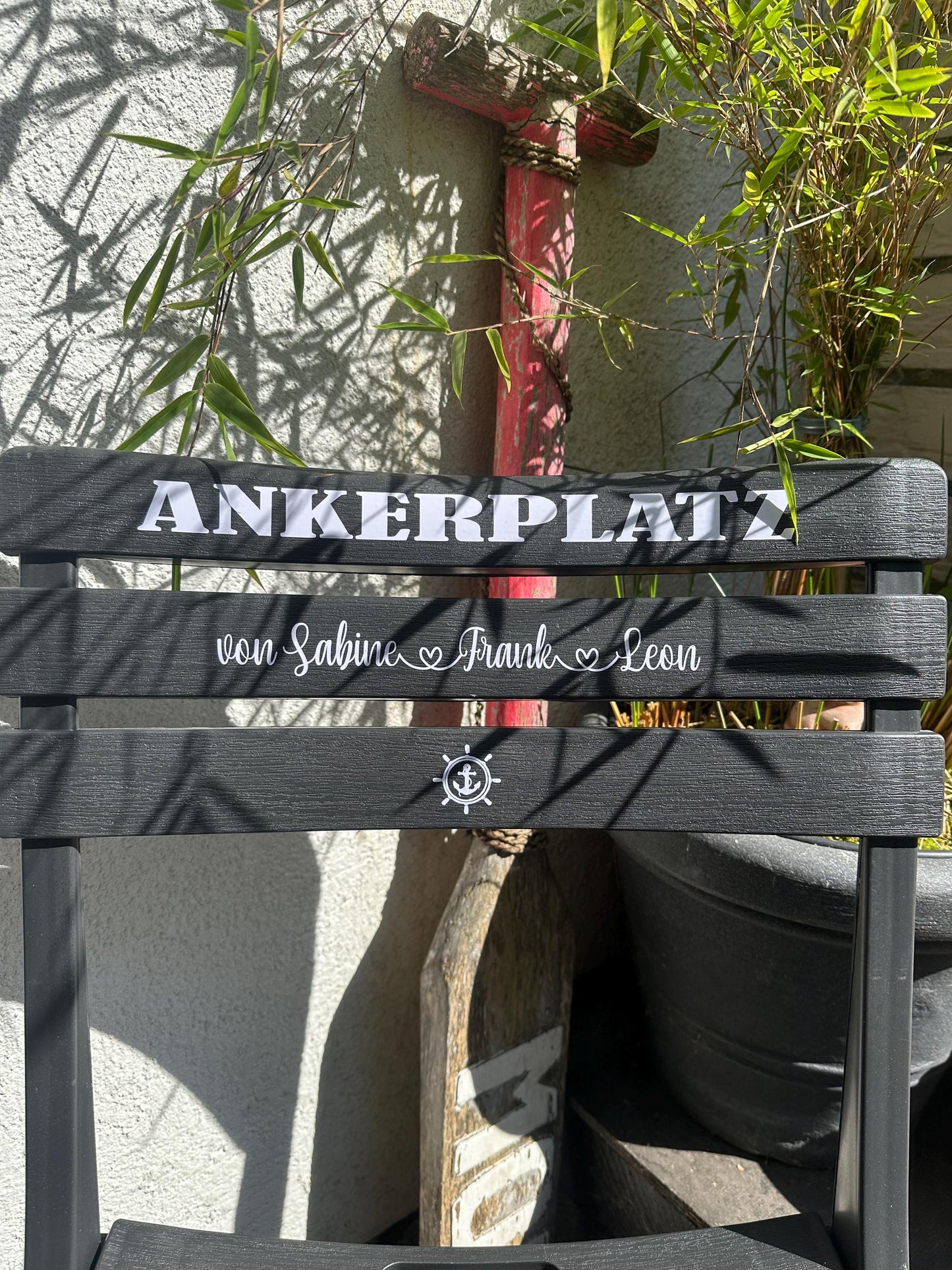 Personalized Nautical Folding Chair | Custom Entryway Decor | Wedding, Housewarming & Garden Gift Idea