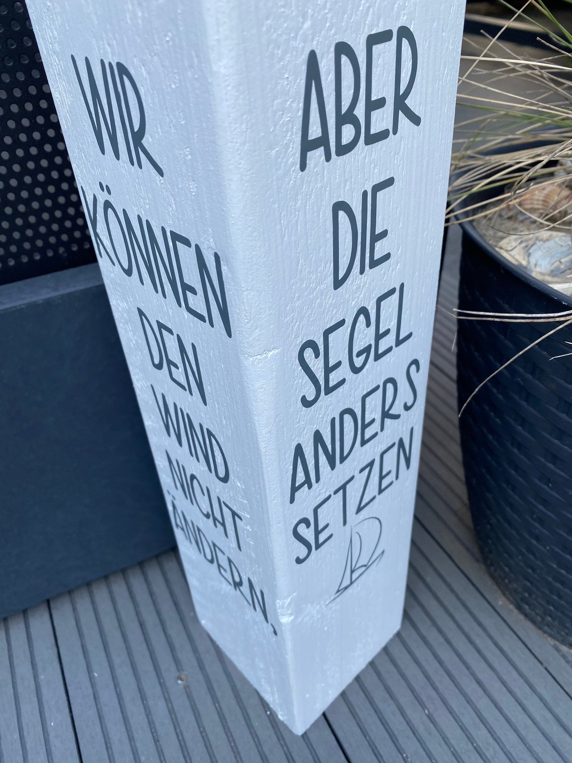Maritimer Poller Dekoration Wind Segel Garten Manapal maritime Deko