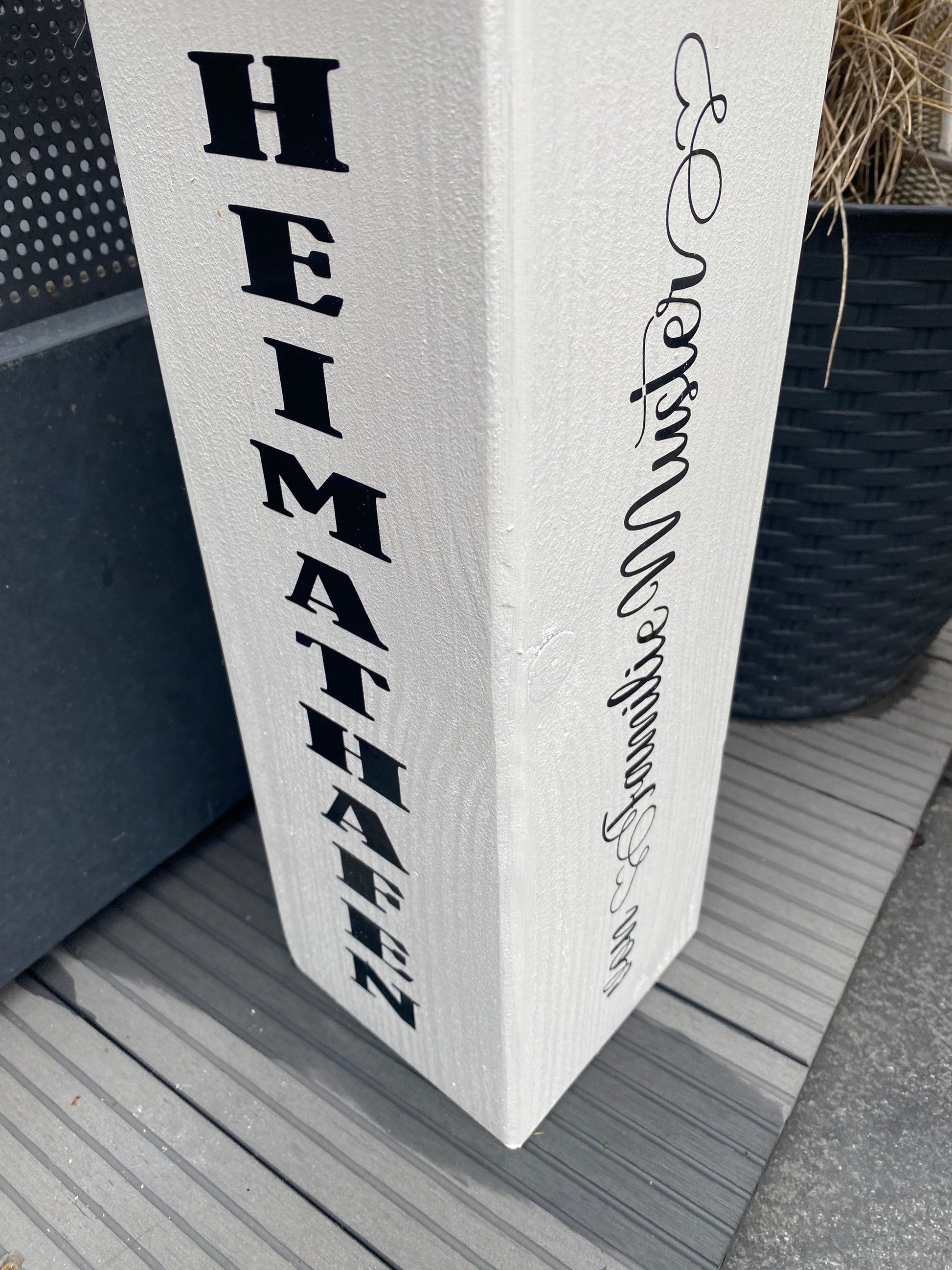 Personalized bollard with your name or desired text, different heights, individual home port favorite island coordinates wedding