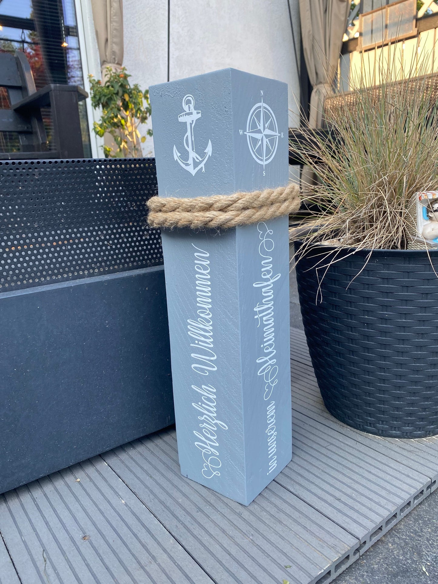 Anchorage Home Port Family name personalized Color choice possible Name Bollard maritime decoration Gifts