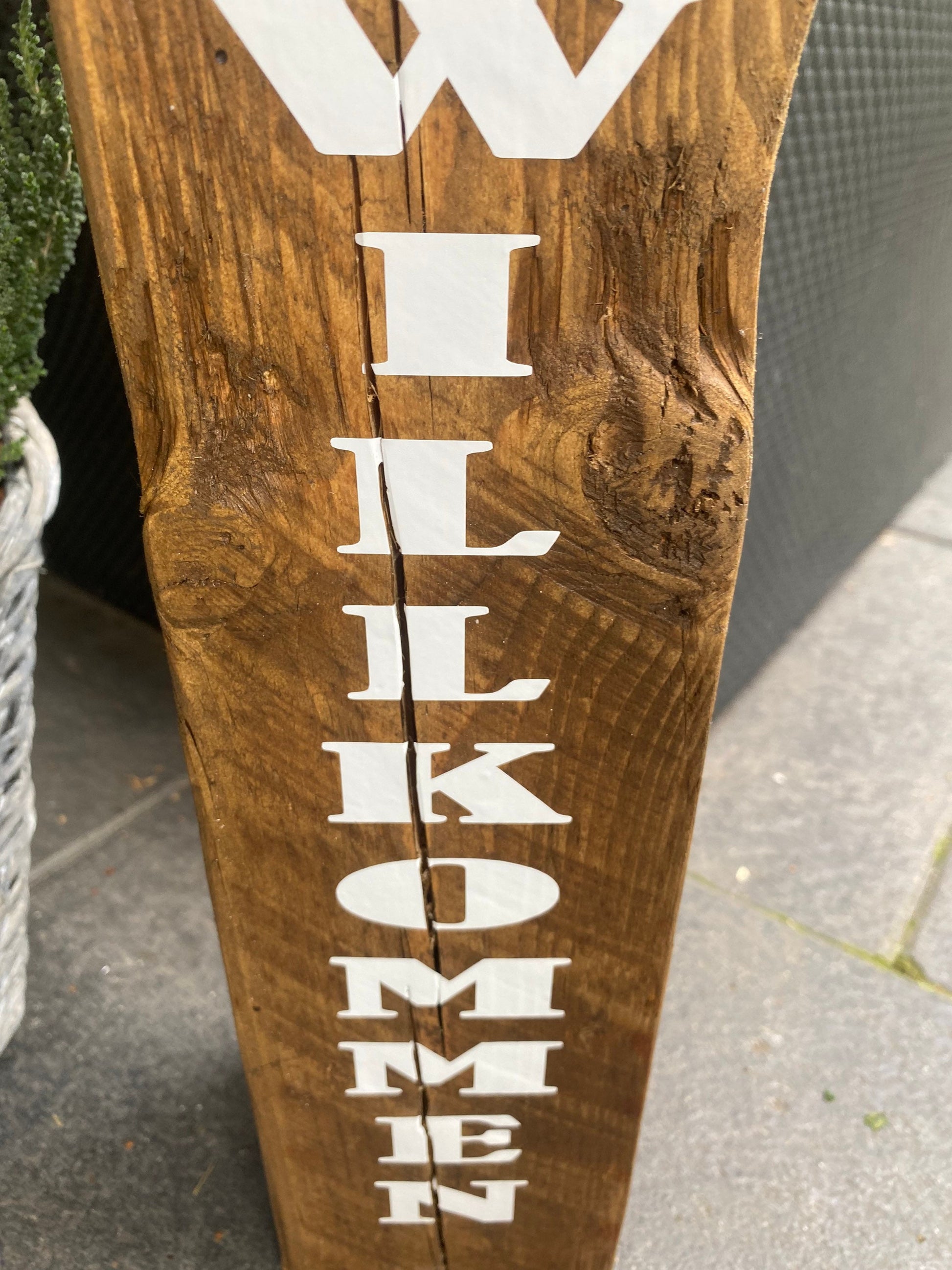Herzlich Willkommen Ankerplatz Heimathafen Poller Dekoration Garten Manapal maritime Deko