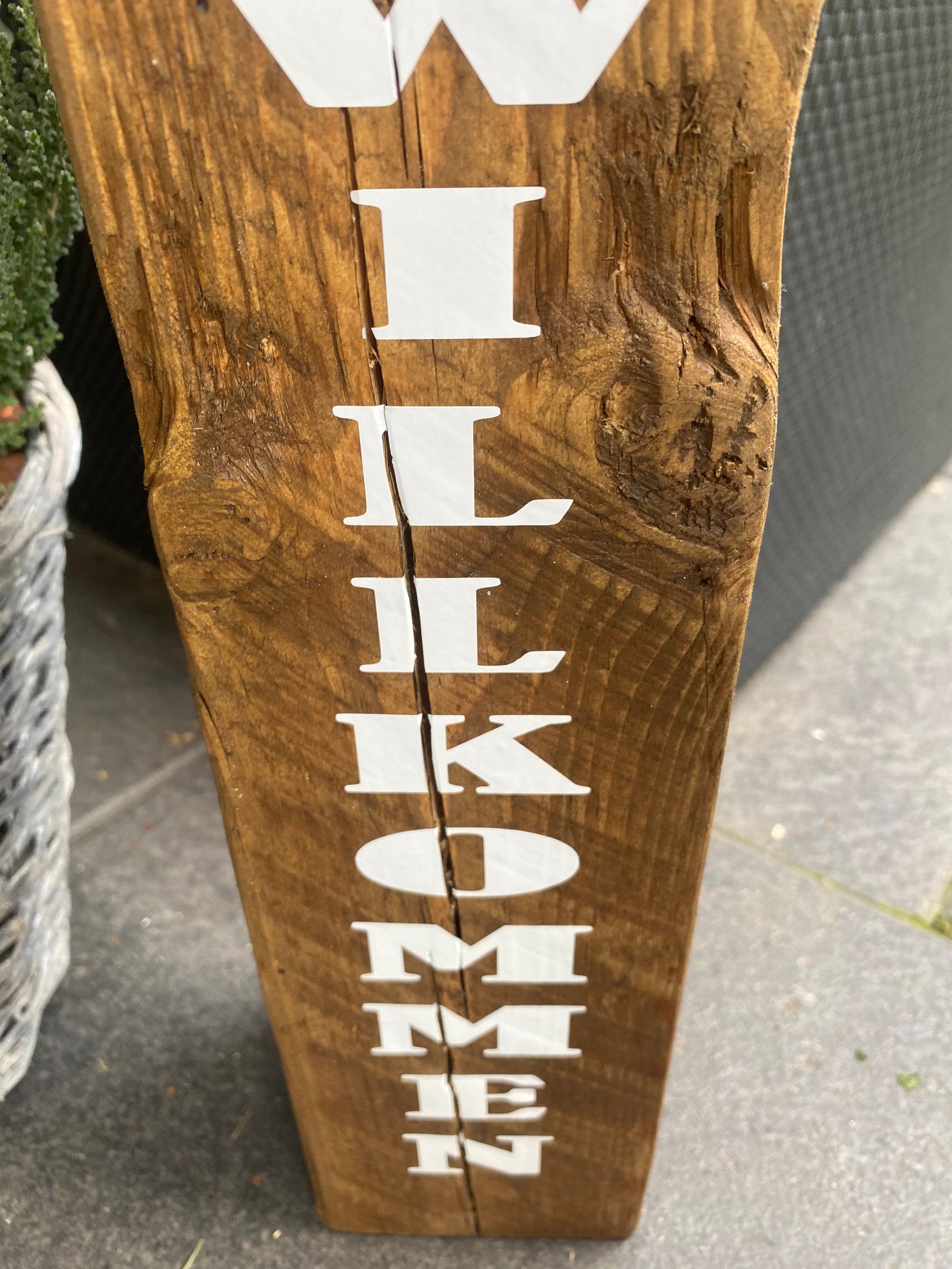 Herzlich Willkommen Ankerplatz Heimathafen Poller Dekoration Garten Manapal maritime Deko