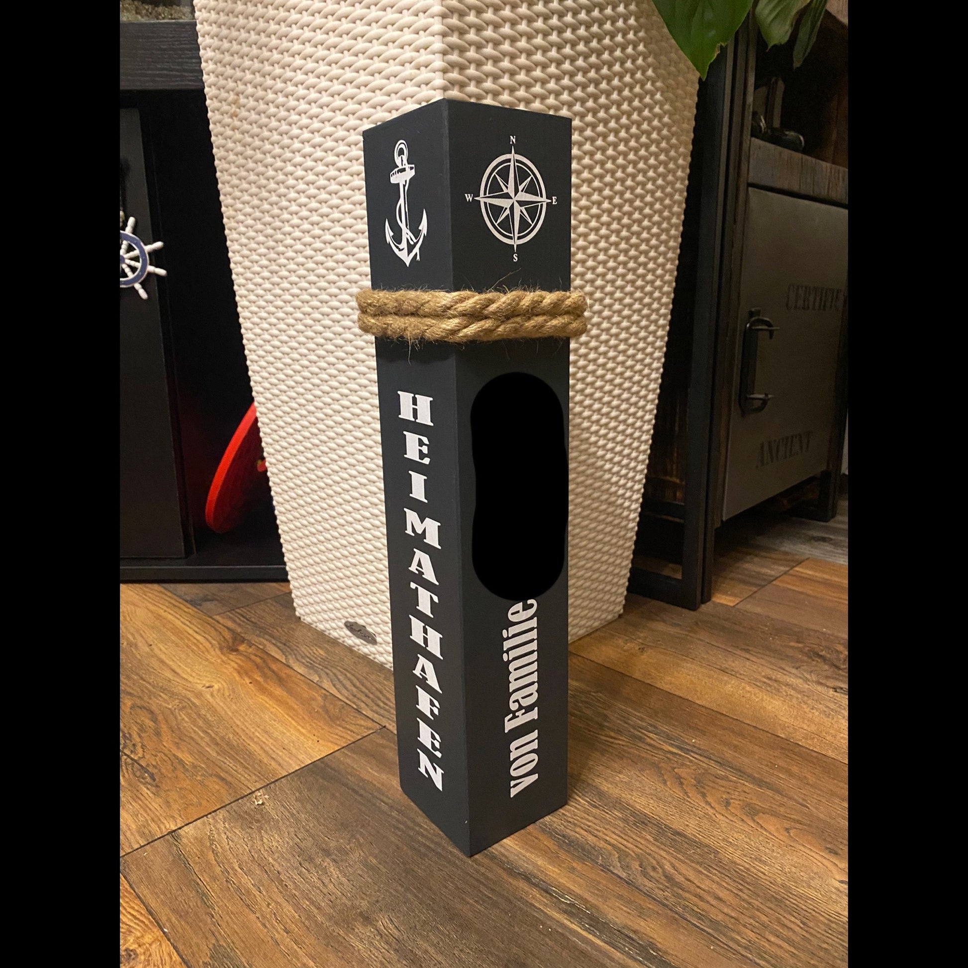 Anchorage Home Port Family name personalized Color choice possible Name Bollard maritime decoration Gifts