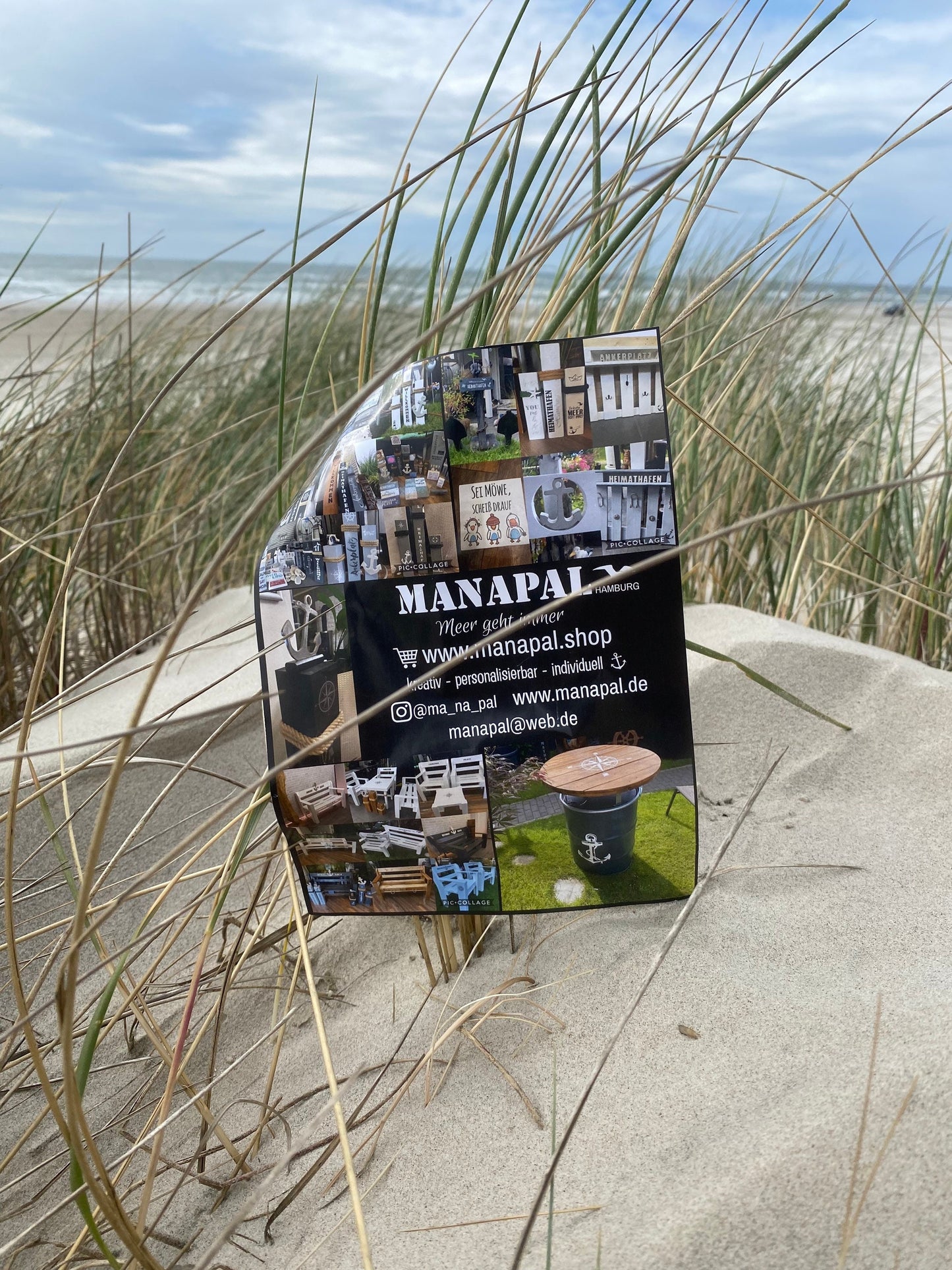 Gartendeko Glück Dekopoller Maritim Heimathafen Anker Dekosäule Poller Geschenk für Freunde Einladung Mitbringsel individuell