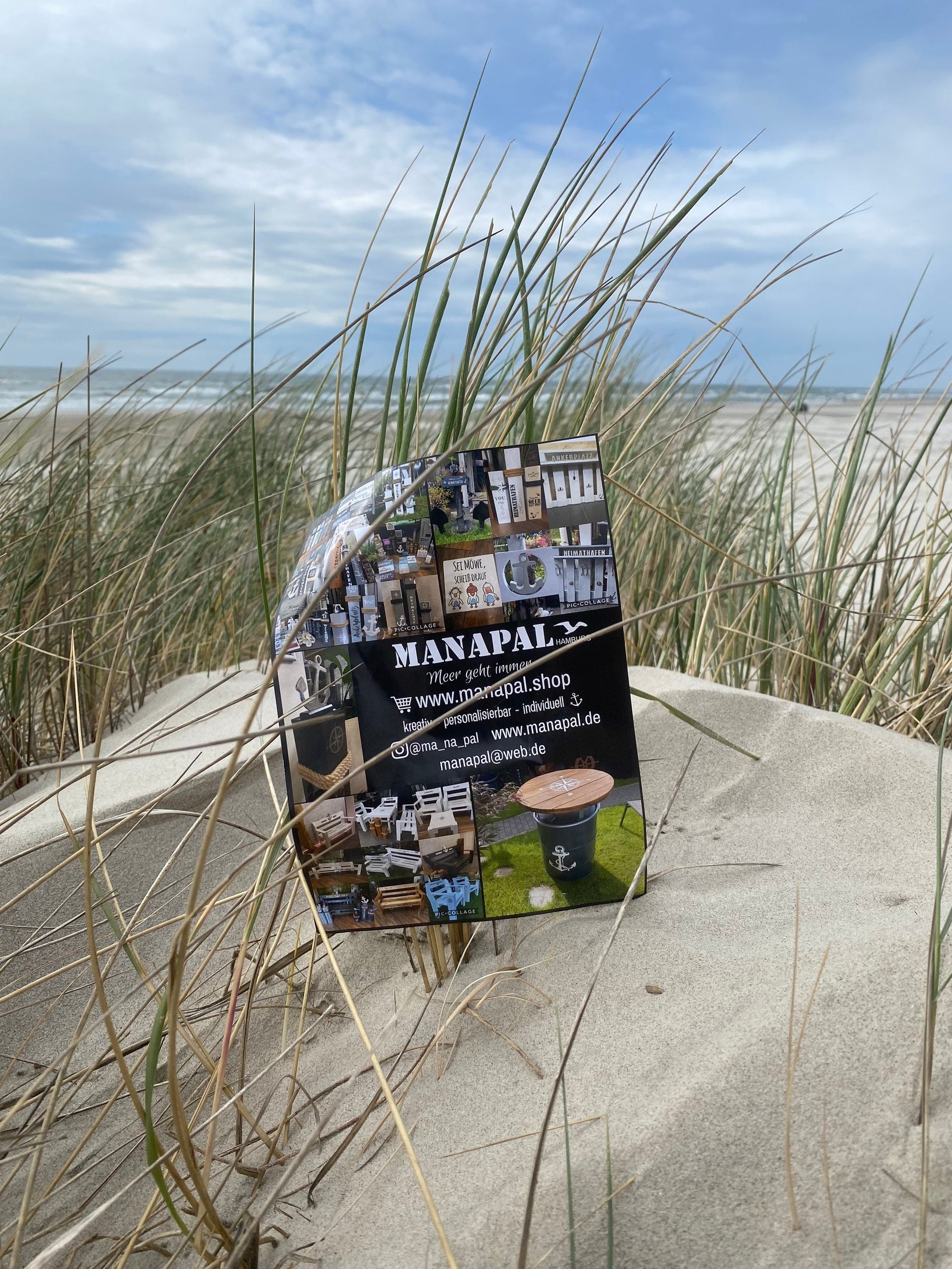 Heimathafen Herzlich Willkommen grau Windrose Kompass Poller Holz Anker Stele Dalben Gartendeko maritim Heimathafen Manapal
