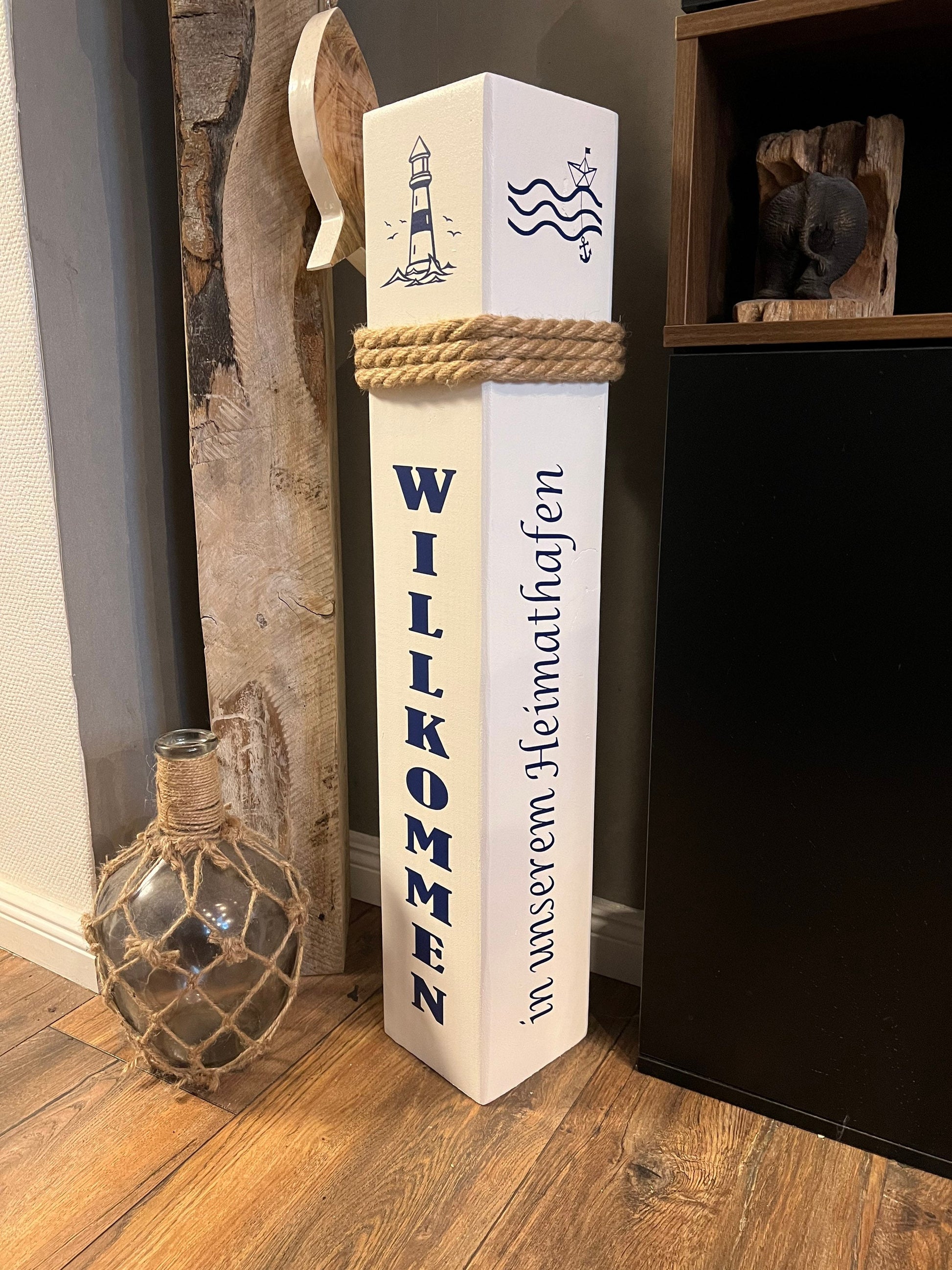 Anchorage Home Port Family name personalized Color choice possible Name Bollard maritime decoration Gifts