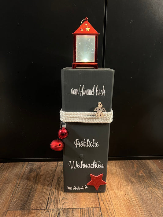 Weihnachtsdeko Poller Christkind Säule Engel Weihnachten Kerzen Advent xmas Balken Christmas Kanthölzer Manapal maritime Deko Adventslicht