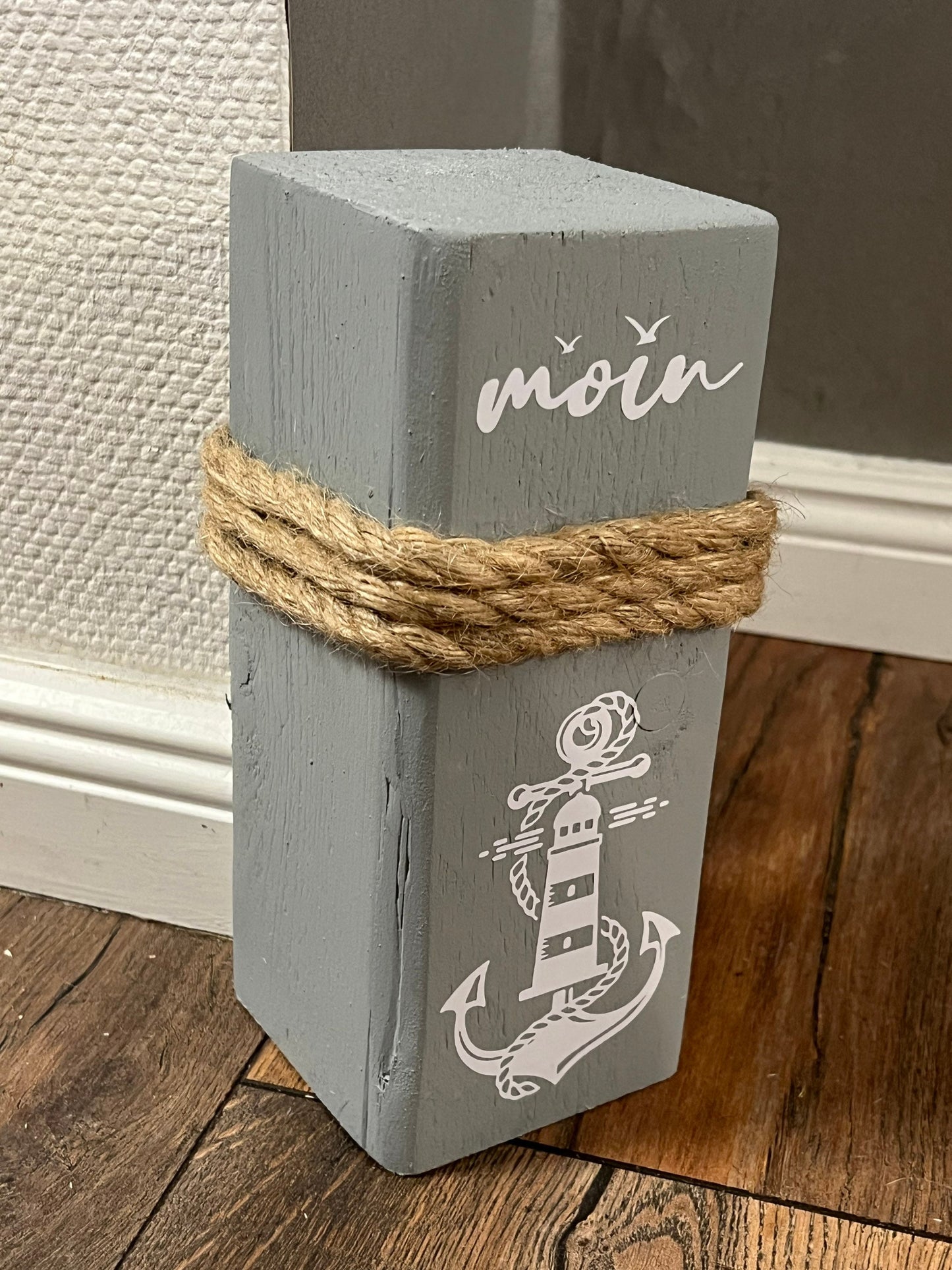 Manapal Heimathafen maritime Moin Deko Dekosäule Poller Holz Anker Stele Dalben Gartendeko maritim Tischdeko Manapal