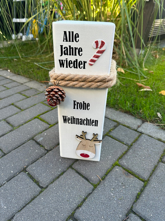 Weihnachtsdeko Poller Christkind Säule Engel Weihnachten Kerzen Advent xmas Balken Christmas Kanthölzer Manapal maritime Deko Adventslicht
