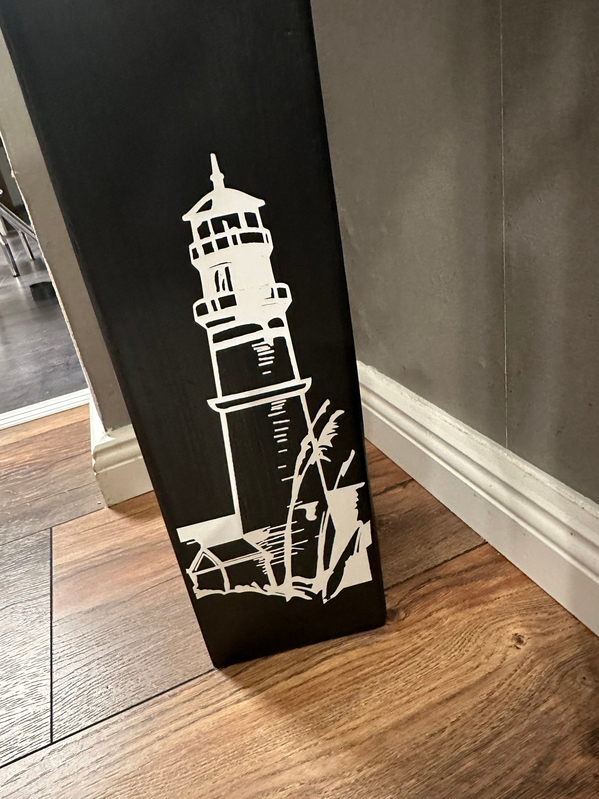 Ankerplatz Poller Dekosäule schwarz weiß Windrose Kompass Poller Holz Anker Stele Dalben Gartendeko maritim Heimathafen Balken Holzdeko