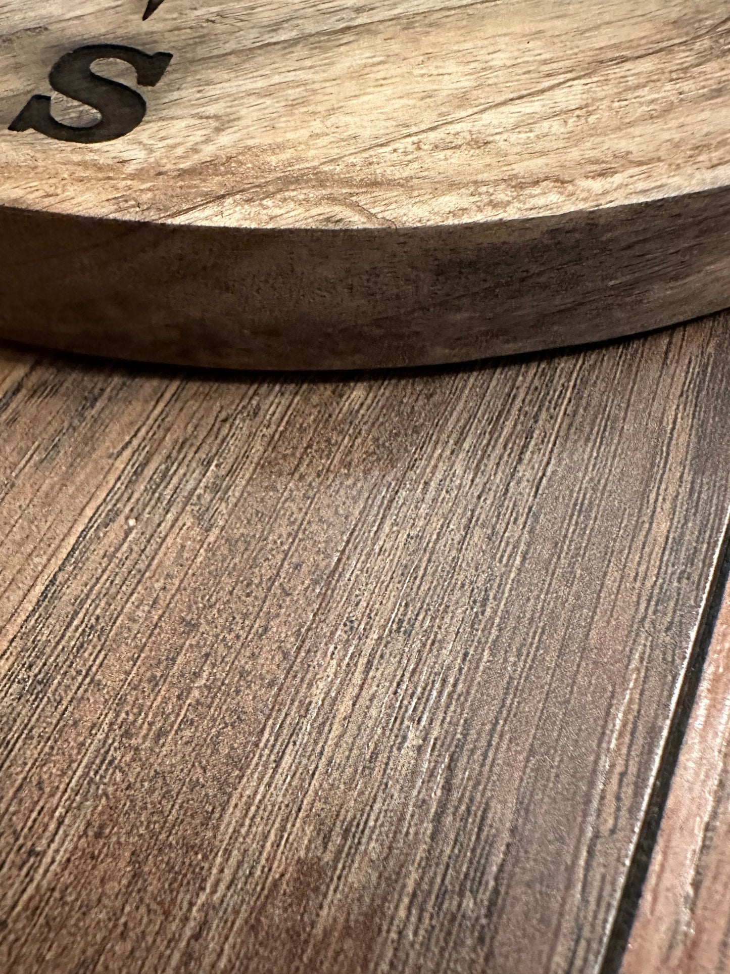 Holzbrett Tablett maritim Holztablett rustikal Holzbild Wandbild Untersetzer Serviertablett
