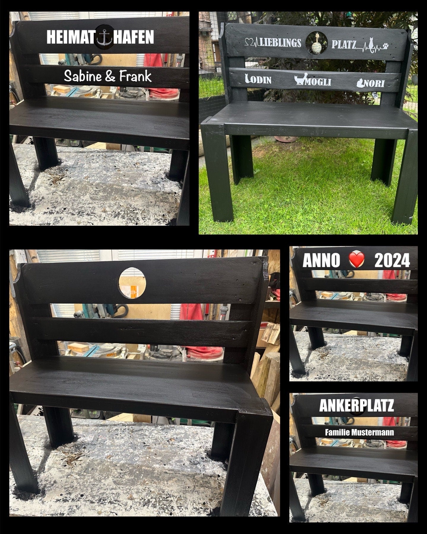HamburgerHolzjung Katzenbank Dekobank Palettenbank Gartenbank Holzbank Blumenbank Kinderbank Gerüstbohlen Ankerplatz Kratzbaum Kratzmatte
