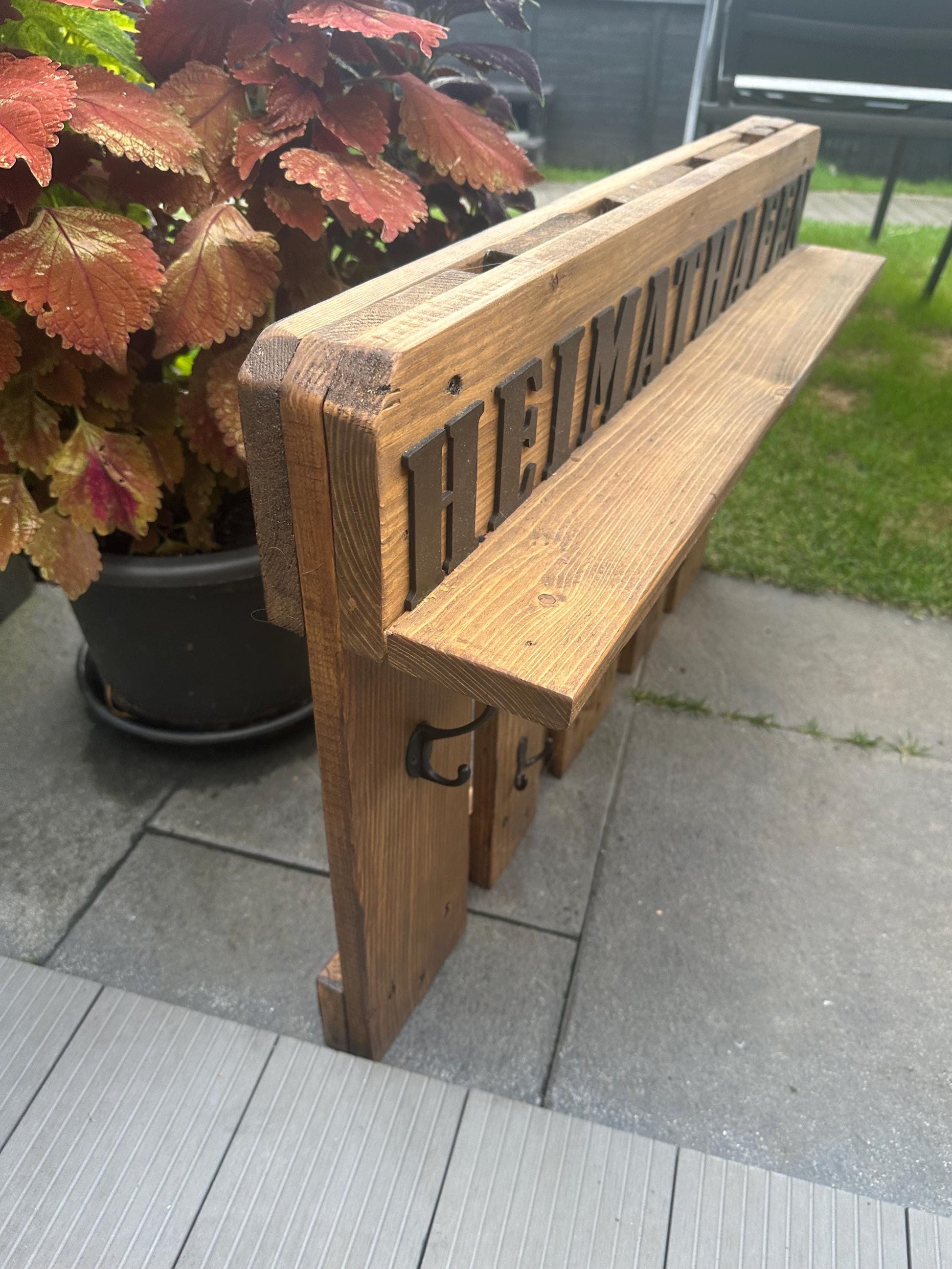 Garderobe Heimathafen rustikal Palettenmöbel Flurgarderobe Kleiderhaken Wandgarderobe Anker Haken