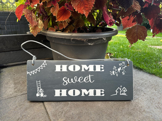 Home sweet Home Holzschild Wandschild Schild Heimathafen Manapal maritime Deko