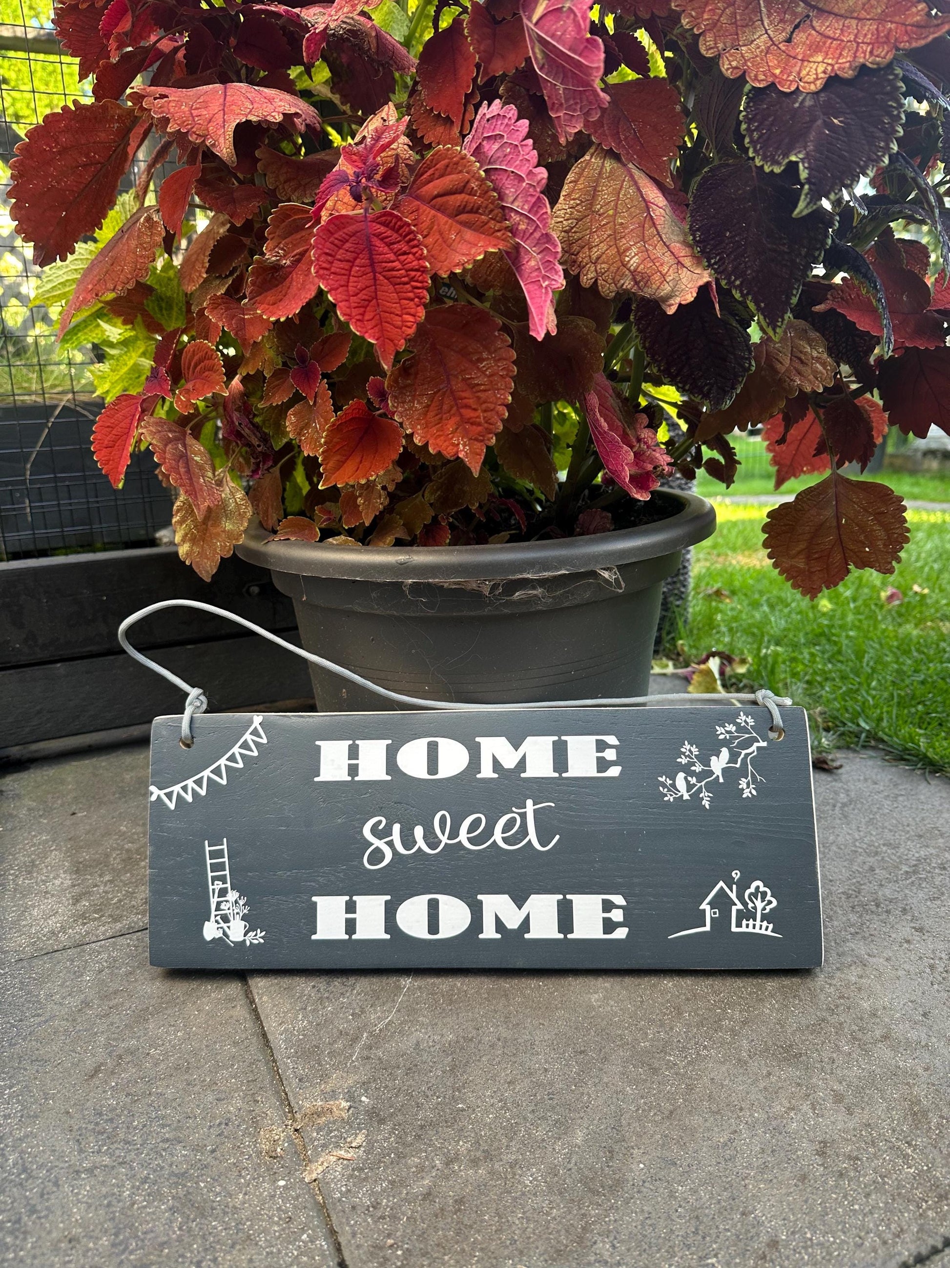 Home sweet Home Holzschild Wandschild Schild Heimathafen Manapal maritime Deko