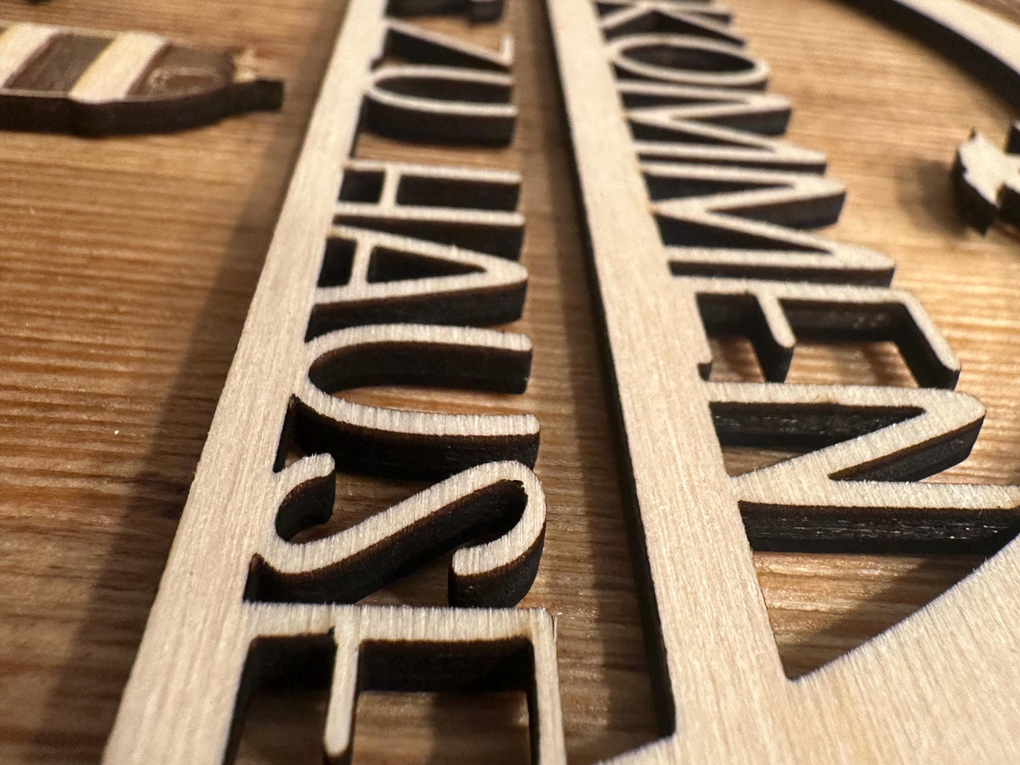 Personalisierter Türkranz, Türdeko, Wanddeko, Holz 20cm, maritime Deko, Personalisierbar, individuelles Geschenk, Zuhause, Willkommen