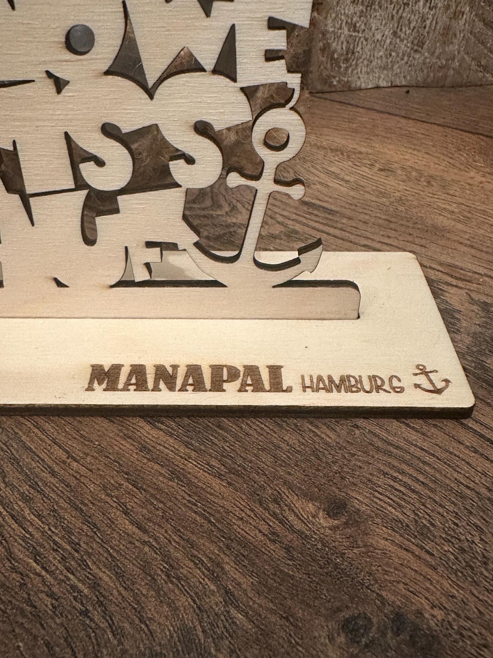 Sei Möwe Tischdeko Ostsee Nordsee Geschenk für Küstenkinder Meerliebe maritime Deko zum Stellen Manapal Schriftzug 3d Holz