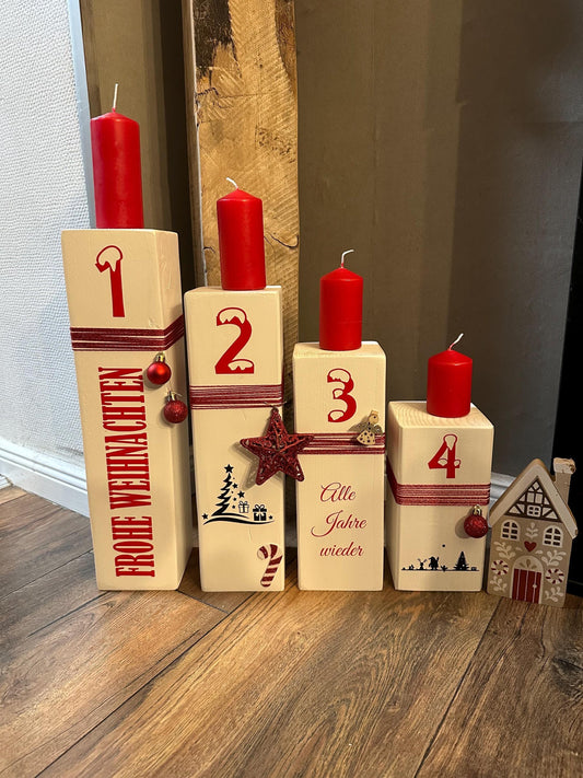 Weihnachtsdekoration Adventskranz Dekosäulen xmas Lichter Advent