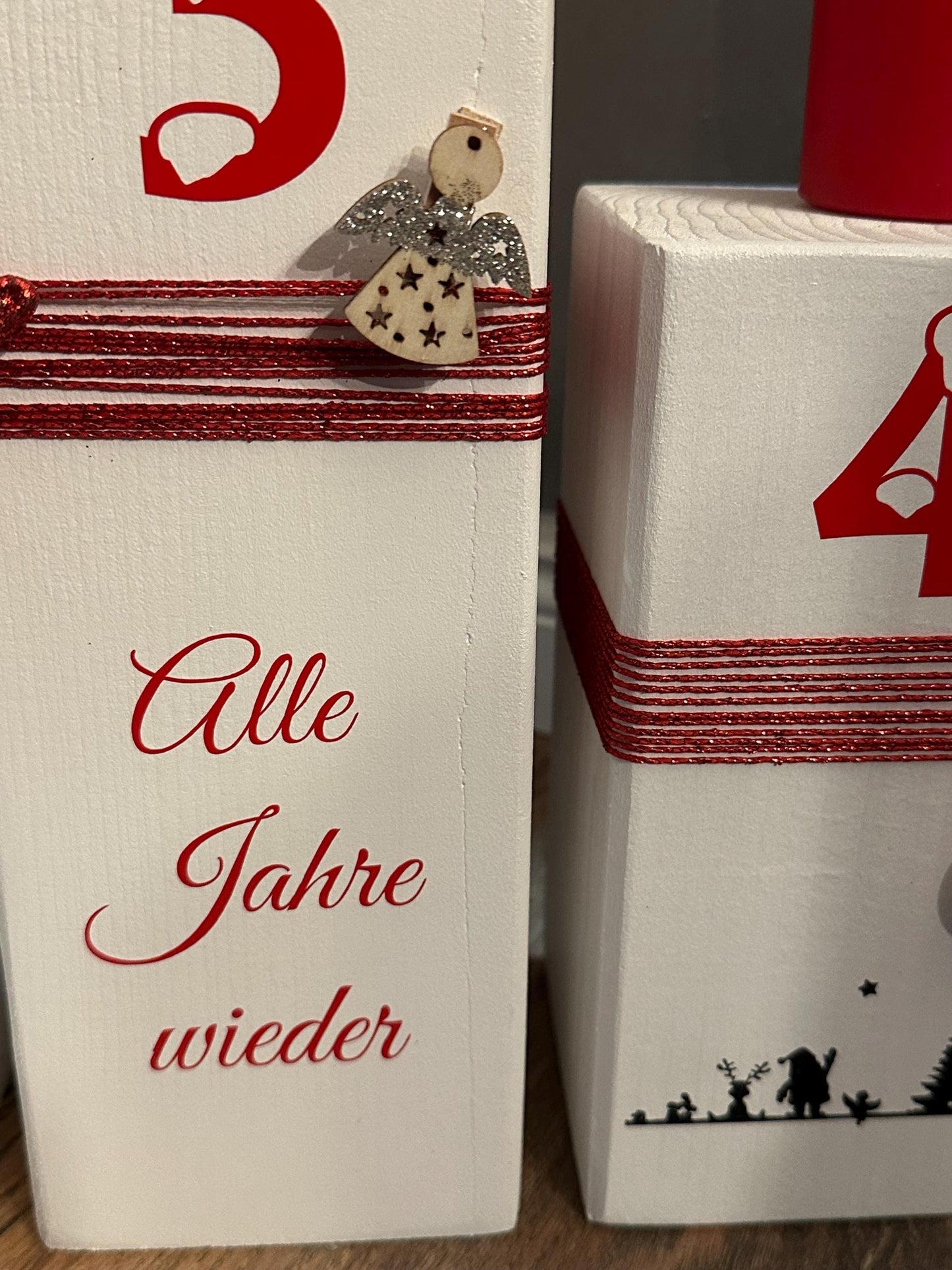 Weihnachtsdekoration Adventskranz Dekosäulen xmas Lichter Advent