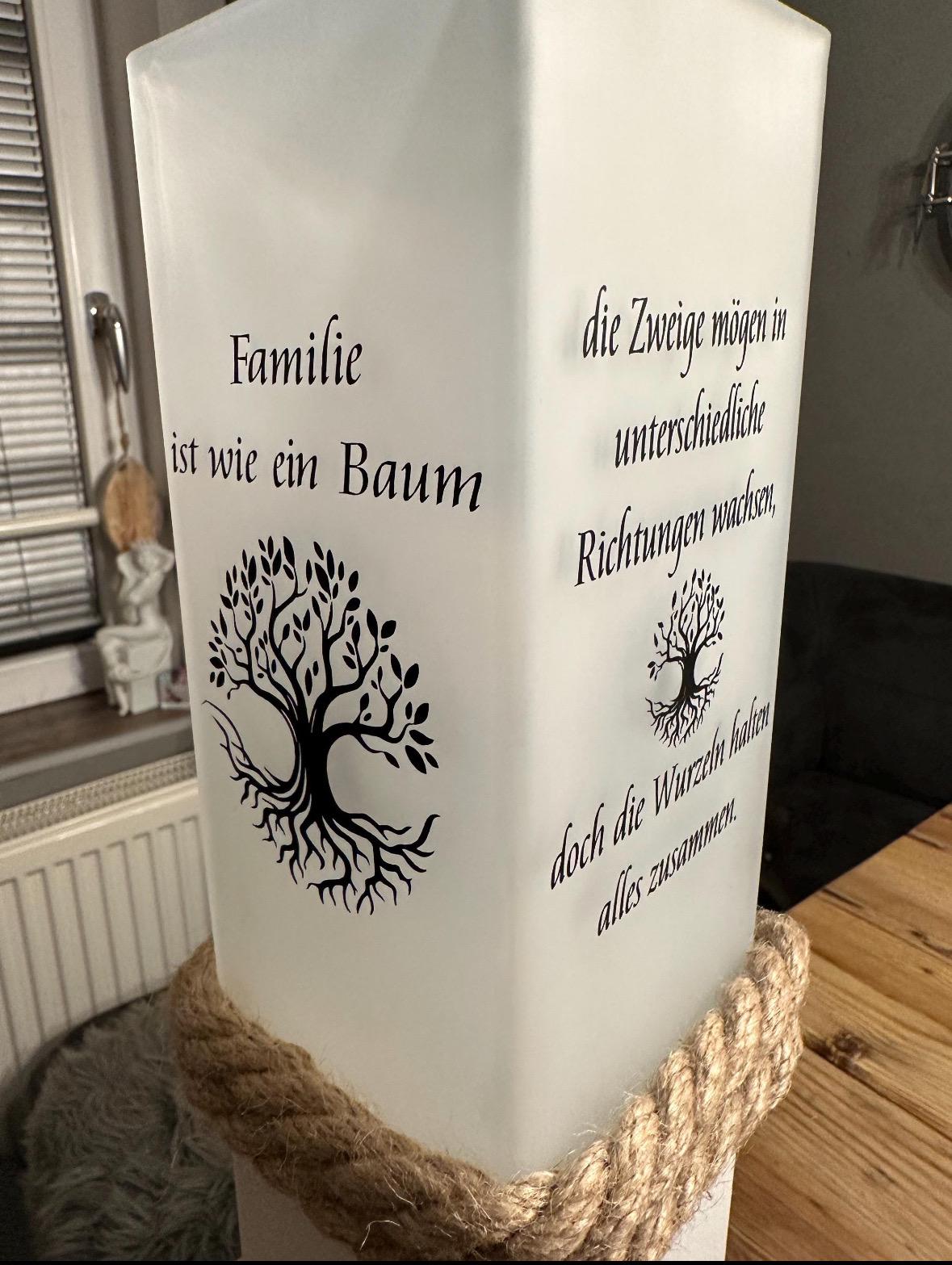 Personalisierte Lampe mit Ihrem Namen oder Wunschtext, verschiedene Höhen, individuell Heimathafen Lieblingsinsel Koordinaten Hochzeit