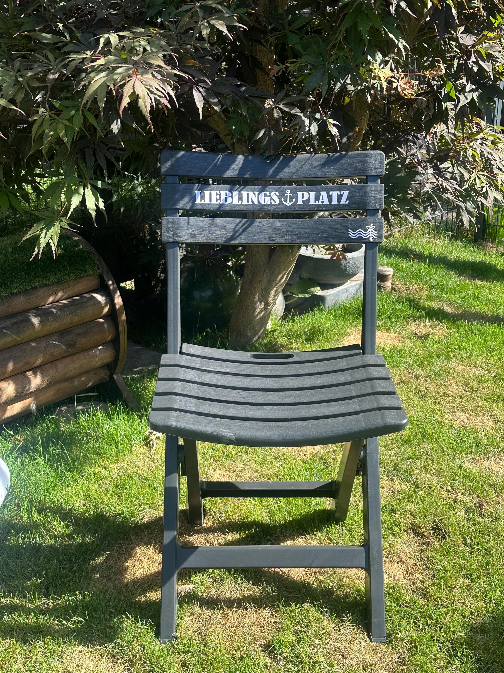 Personalized Nautical Folding Chair | Custom Entryway Decor | Wedding, Housewarming & Garden Gift Idea