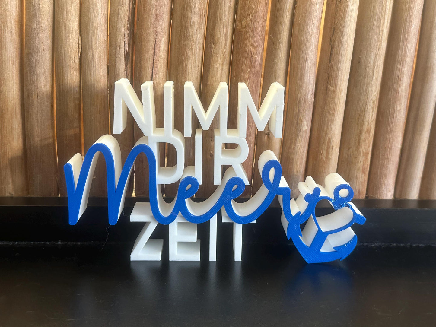 Take More Sea Time – 3D Printed Decor Sign | Coastal Table Decoration, Handmade Gift for Ocean Lovers, Nautical Style