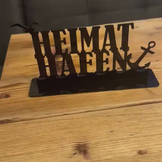 Schriftzug Heimathafen Acryl, Ostsee, Nordsee, Geschenk für Küstenkinder, Meer, maritime Deko zum Stellen, Tischdeko, 3d